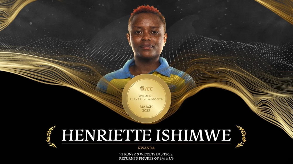 Rwanda's Ishimwe wins March ICC player of the month award - HCNTimes.com