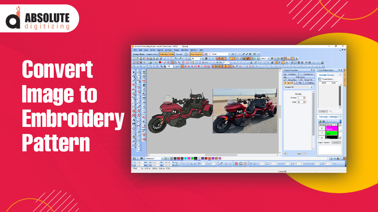 Image to Embroidery File Conversion - Absolute Digitizing