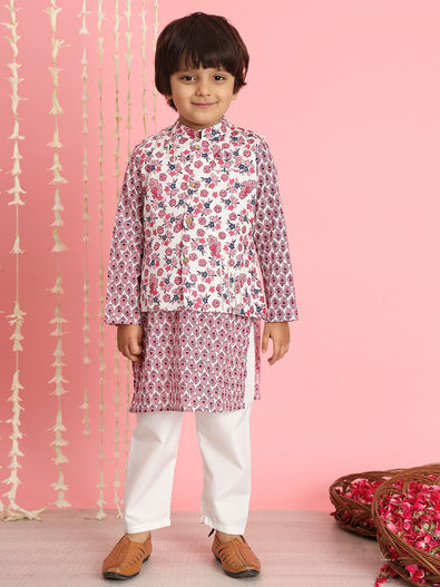 Kurta Pajama with Jacket for Boys - Buy Kids Kurta Jacket Sets