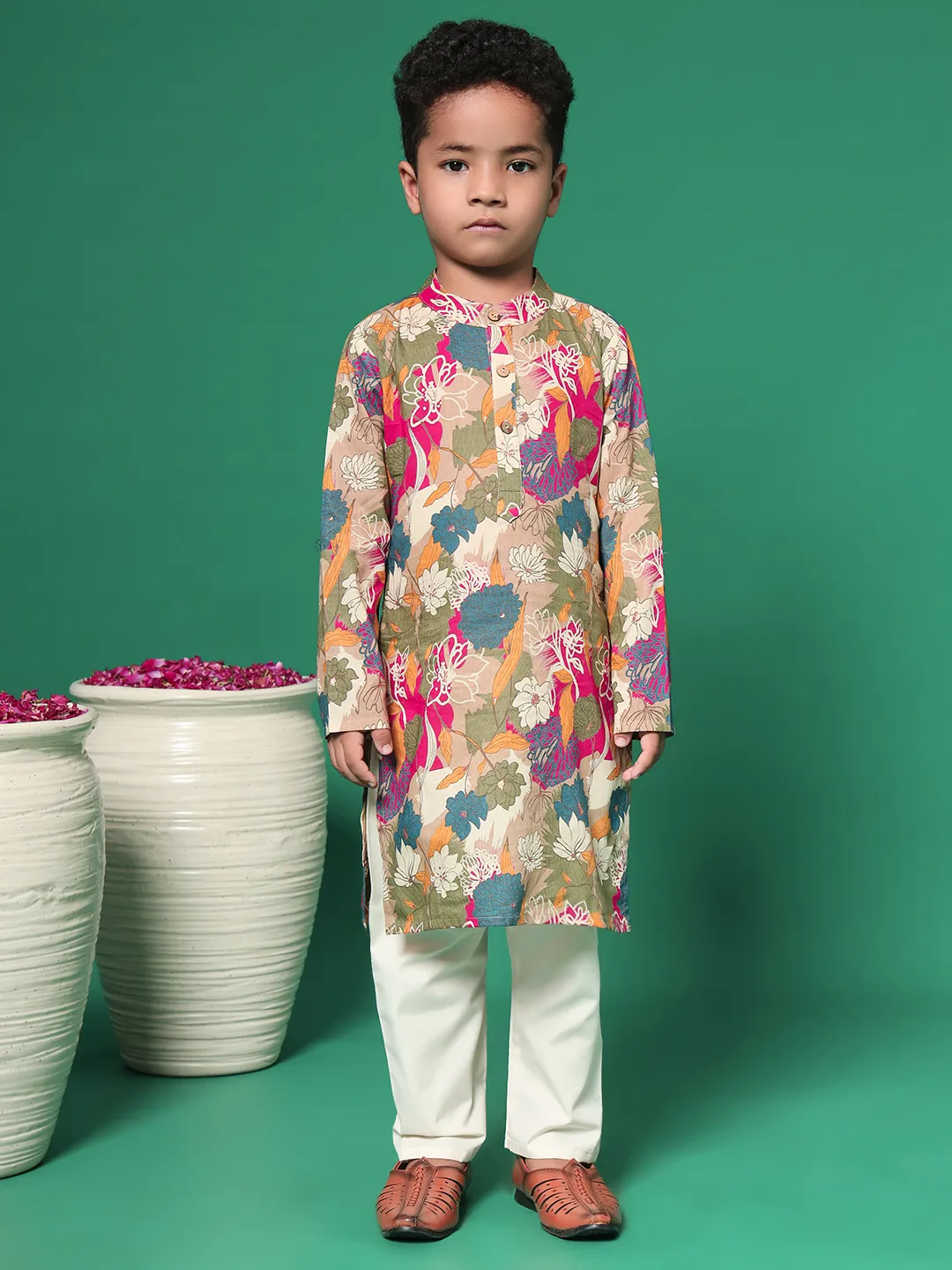 Little Gentlemen, Big Style: Kota Doria Kurta Pyjama Sets for Boys – Readiprint Fashions